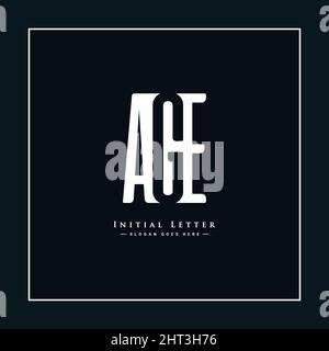 Initial Letter AGE Logo - Minimal Business Logo for Alphabet A, G and E - Vector Logo Template for Business Name Initials Stock Vector