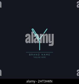 Premium initial letter Y logo icon Stock Vector
