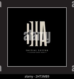 BHA logo. BHA letter. BHA letter logo design. Initials BHA logo linked ...