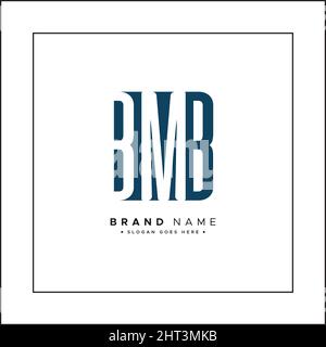 Vector Logo Template for Initials BMB - Simple Alphabet Letters Logo - Vector Logo Template for Business Name Initials Stock Vector