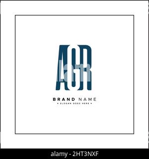 Initial Letter AGR Logo - Simple Monogram Logo for Initials A, G and R - Vector Logo Template for Business Name Initials Stock Vector