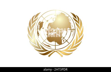 Gold United Nations design template. design for banner, greeting cards or print. Stock Vector