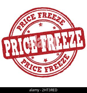 Price freeze grunge rubber stamp on white background, vector illustration Stock Vector