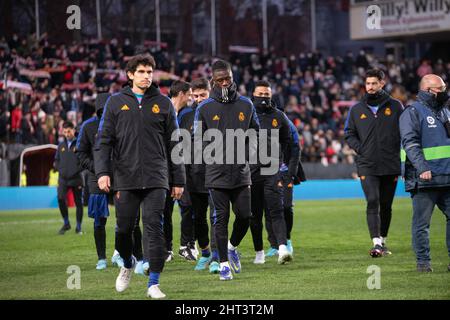 Madrid, Spain. 26th Feb, 2022. La Liga Spanish La Liga soccer match Rayo Vallecano vs Real Madrid at Vallecas Stadium, Madrid 26 February, 2022 900/Cordon Press Credit: CORDON PRESS/Alamy Live News Stock Photo