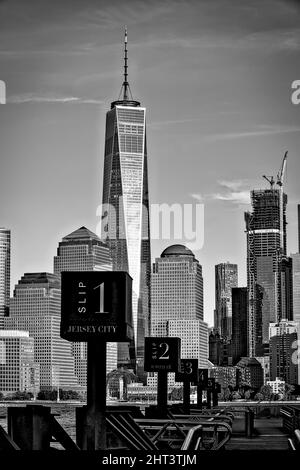 Vertical grayscale shot of a city buildings Stock Photo - Alamy