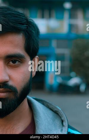 A portrait of a man looking sideways Stock Photo