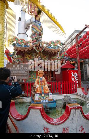 Tien Hou Temple (Temple of the Queen of Heaven) on Cijin Island in Kaohsiung, Taiwan Stock Photo