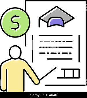 military personnel allowance color icon vector illustration Stock ...