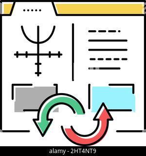 index to information converter color icon vector illustration Stock Vector