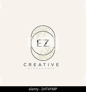EZ Initial Letter Flower Logo Template Vector premium vector Stock Vector