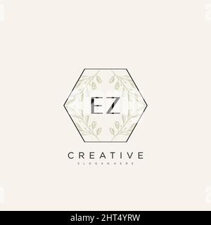 EZ Initial Letter Flower Logo Template Vector premium vector Stock Vector