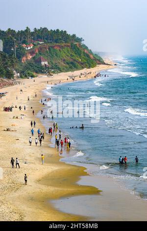A picture of Varkala beach which is located in Trivandrum, Kerala, India in an evening Stock Photo