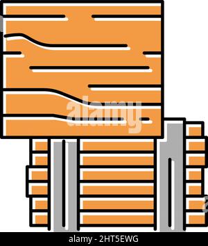 OSB Oriented strand board vector illustration isolated on white ...
