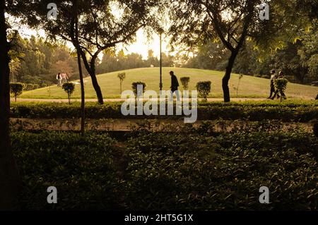 Sunset at Nehru Park, situated in the Chanakyapuri Diplomatic Enclave ...