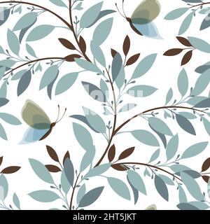 Vector floral seamless pattern. Illustration, Easter background. Stock Vector