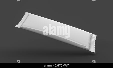 Illustration of a White chocolate or wafer pack, front side Stock Photo