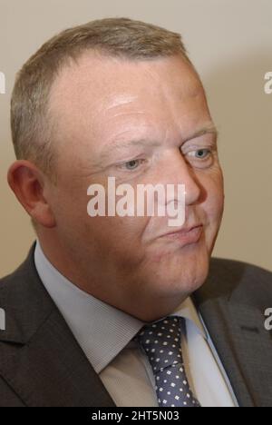 Foreign Minister Lars Loekke Rasmussen from the Moderates opens the ...