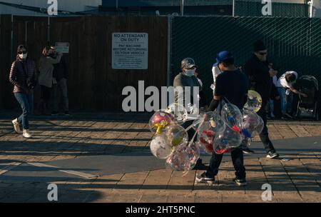 Street Phography scene from people in Santa Monica, Los Angeles, California, 2022. High quality photo Stock Photo