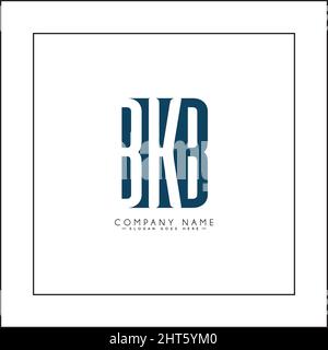 Simple Business Logo for Initial Letter BKB - Alphabet Logo - Logo Template for Business Name Initials in Monogram Style Stock Vector