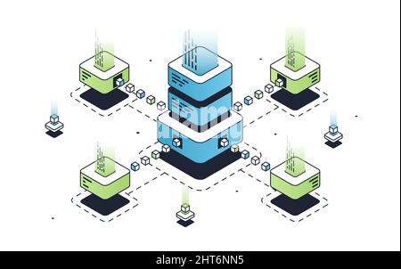 Hosting server concept Stock Vector