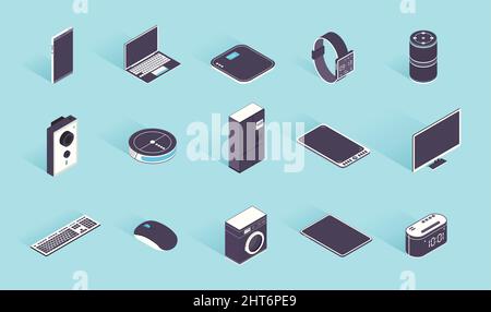Smart device set Stock Vector