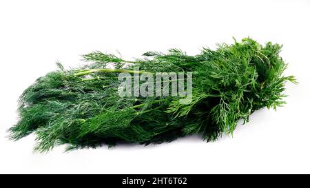 Bunch of dill isolated on white Stock Photo