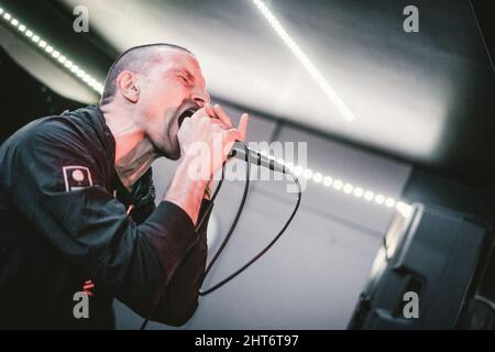 Newcastle, UK. 26th February, 2022. Benefits perform at The Head Of Steam in Newcastle Upon Tyne, UK. 26th Feb, 2022. Credit: Thomas Jackson/Alamy Live News Stock Photo