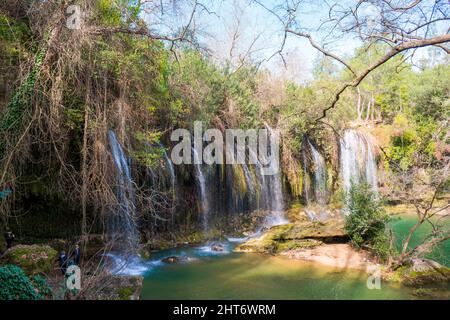 Duden Upper Waterfall National Park, Antalya, Turkey Stock Photo