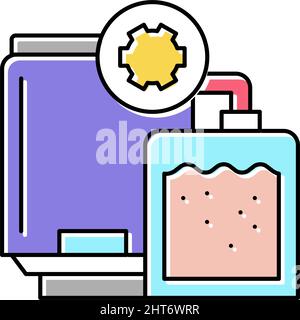 synthesis pharmaceutical production color icon vector illustration ...