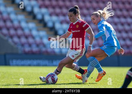 Leigh, UK. 27th Feb, 2022. Leigh, England, Feb 27th 2022: Manchester Utd forward, Ella Toone, Man U 7 Richard Callis/SPP Credit: SPP Sport Press Photo. /Alamy Live News Stock Photo