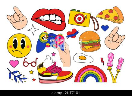 Set of stickers Stock Vector