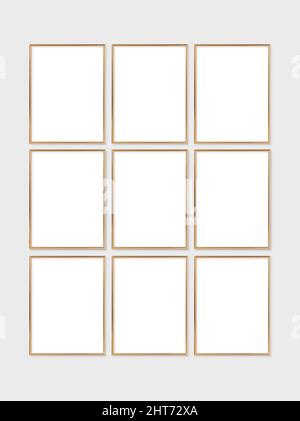 Il layout del set di 6 fotogrammi è 3x4, 30x40. Layout con cornice