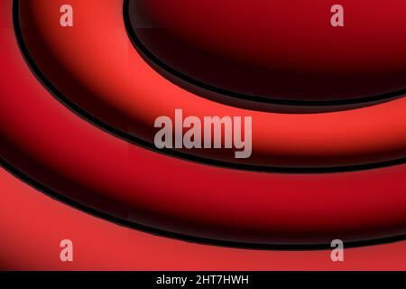 Abstract Red 3D Inflated Dented Shapes Background Stock Photo