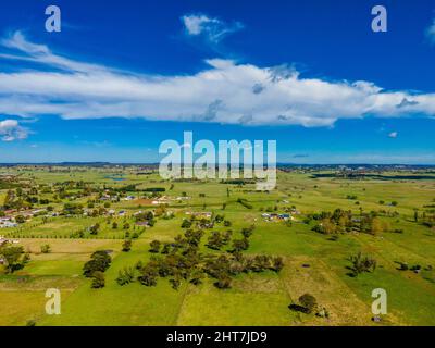 Aerial view of Guyra, New South Wales Stock Photo