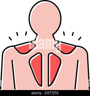 myositis disease color icon vector illustration Stock Vector