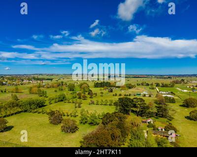 Aerial view of Guyra, New South Wales Stock Photo