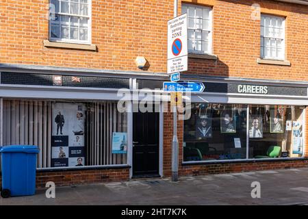 Ipswich Suffolk UK February 25 2022: Army careers office in Ipswich town centre Stock Photo