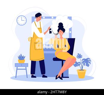 Concept of hairdresser Stock Vector