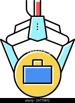 robot arm hold case color icon vector illustration Stock Vector Image ...