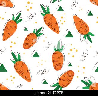Carrots seamless pattern Stock Vector