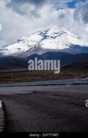 Chimborazo volcano and paramo, Andes, Ecuador Stock Photo - Alamy