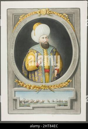 Amurat Kahn II, from Portraits of the Emperors of Turkey, 1815. Stock Photo