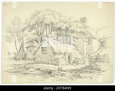 Farm Buildings, 1822. Stock Photo