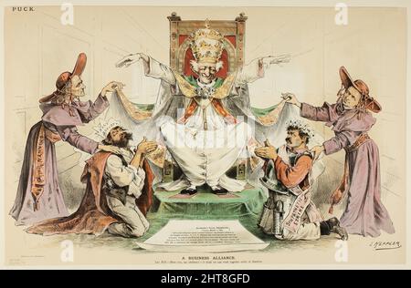 A Business Alliance, 1887. Stock Photo