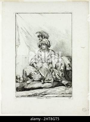 Sultane Noire, plate 28 from Caravanne du Sultan &#xe0; la Mecque, 1748. Stock Photo