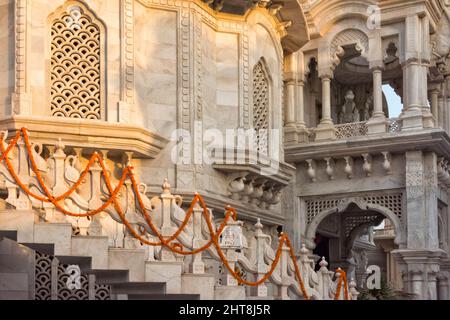 Krishna Balaram Mandir(Iskcon temple), Vrindavan, Mathura District, Uttar Pradesh, India Stock Photo