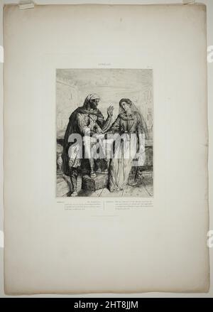She Thank'd Me, plate two from Othello, 1844. Stock Photo