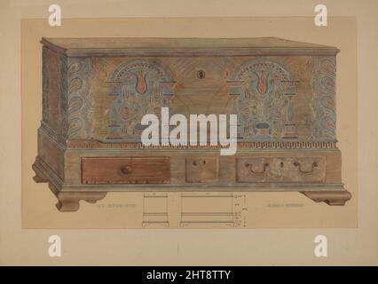 Pa. German Chest, 1935/1942. Stock Photo