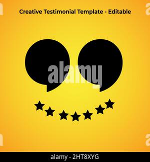 Creative Quote, Quotation bubble, Banner illustration, Testimonial, Infographics, Citation empty speech bubbles Editable Vector Illustration Stock Vector