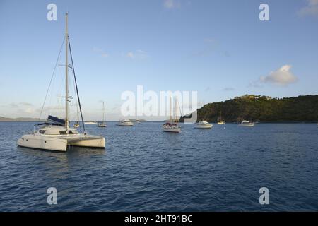 The anchorage in St.Thomas Bay, Spanish Town, Virgin Gorda, British Virgin Islands Stock Photo
